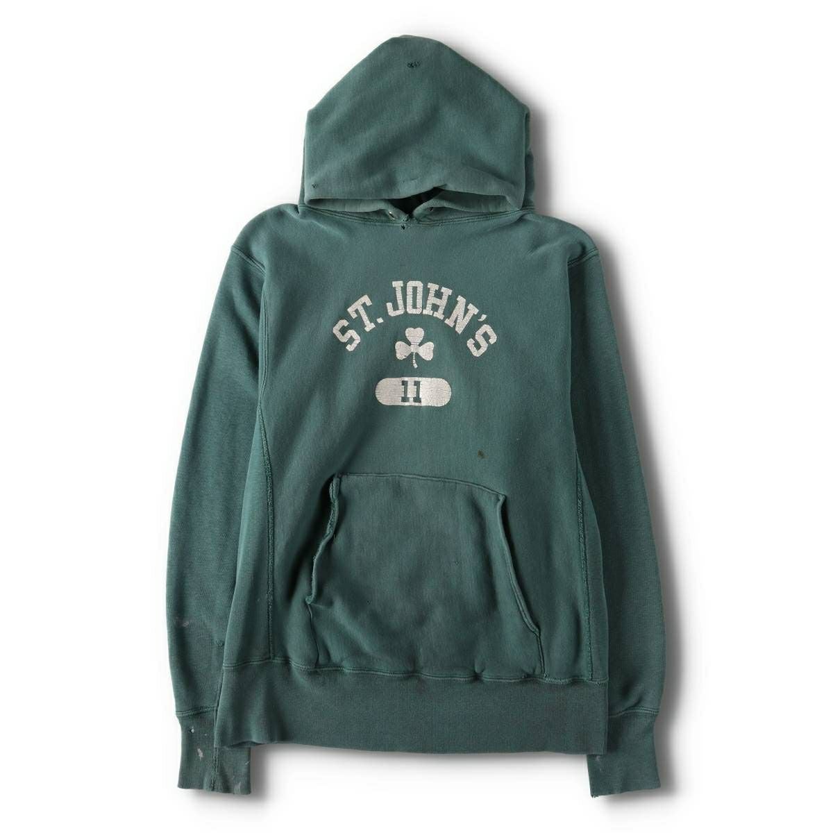 人気 チャンピオン リバースウィーブ スウェットパーカー M相当 グリーン 古着 Champion - Champion チャンピオン REVERSE WEAVE リバースウィーブ