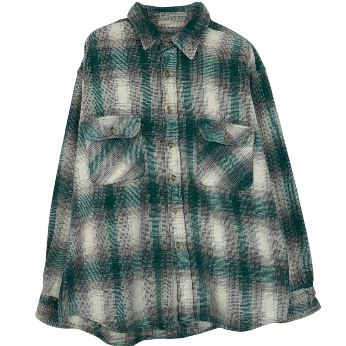 古着 NORTHWEST TERRITORY オンブレチェック 長袖 フランネルチェック
