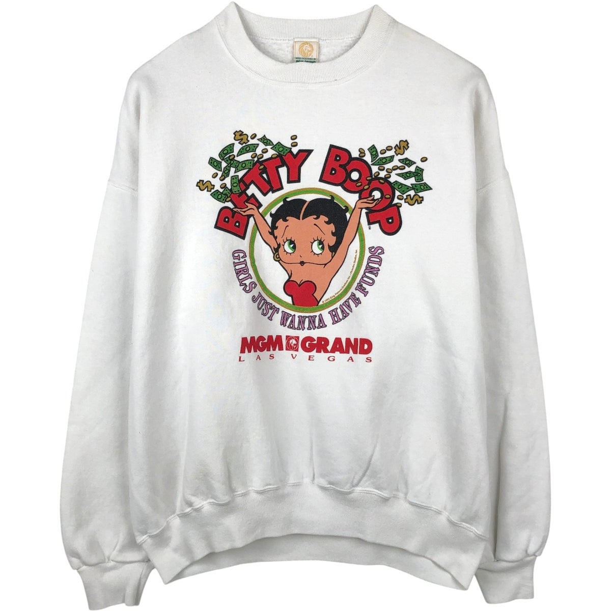古着 BETTY BOOP ベティブープ キャラクタースウェットシャツ トレーナー メンズL相当/eaa629797 古着 BETTY BOOP ベティブープ キャラクタースウェットシャツ