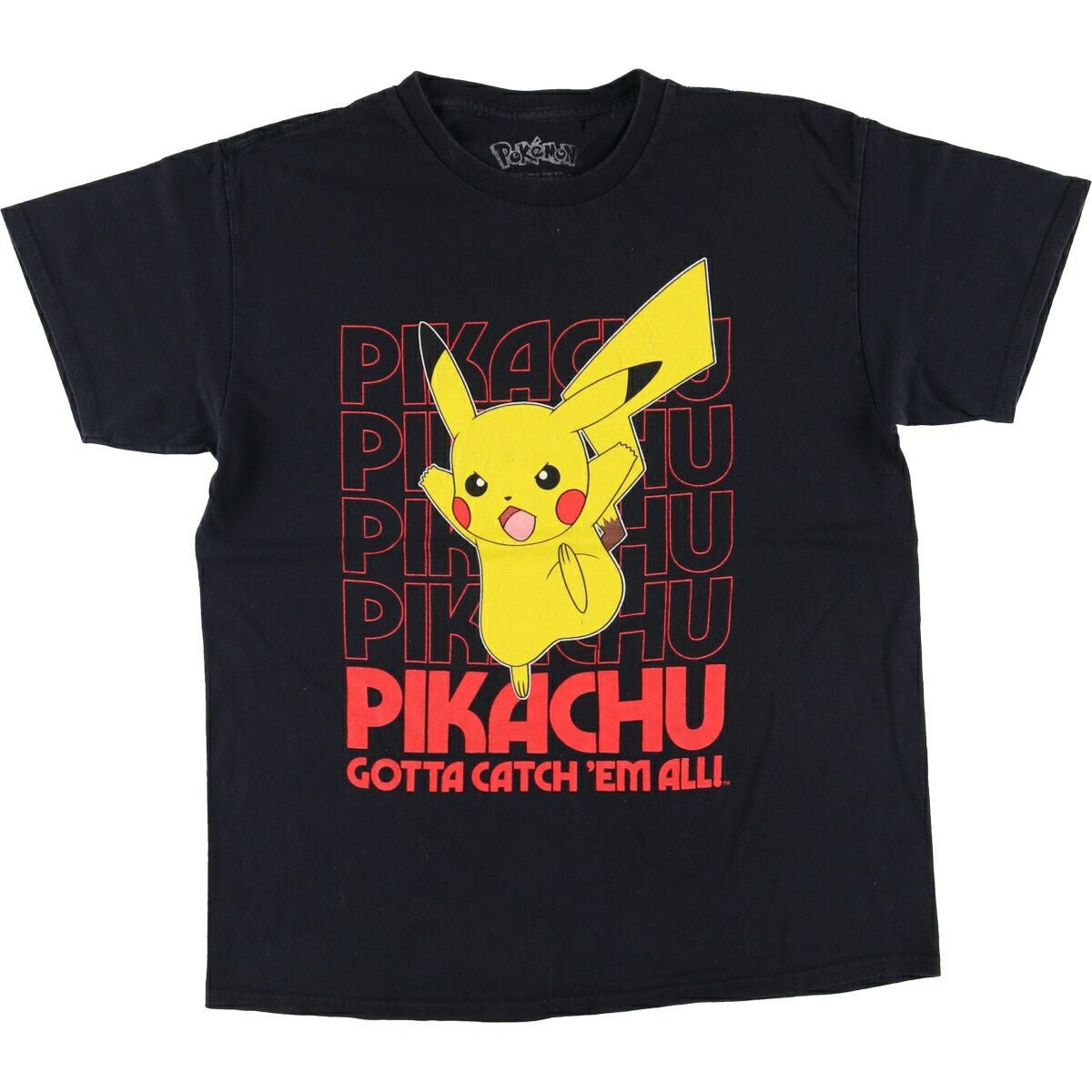古着 PoKeMoN ポケモン ピカチュウ アニメ キャラクタープリントT