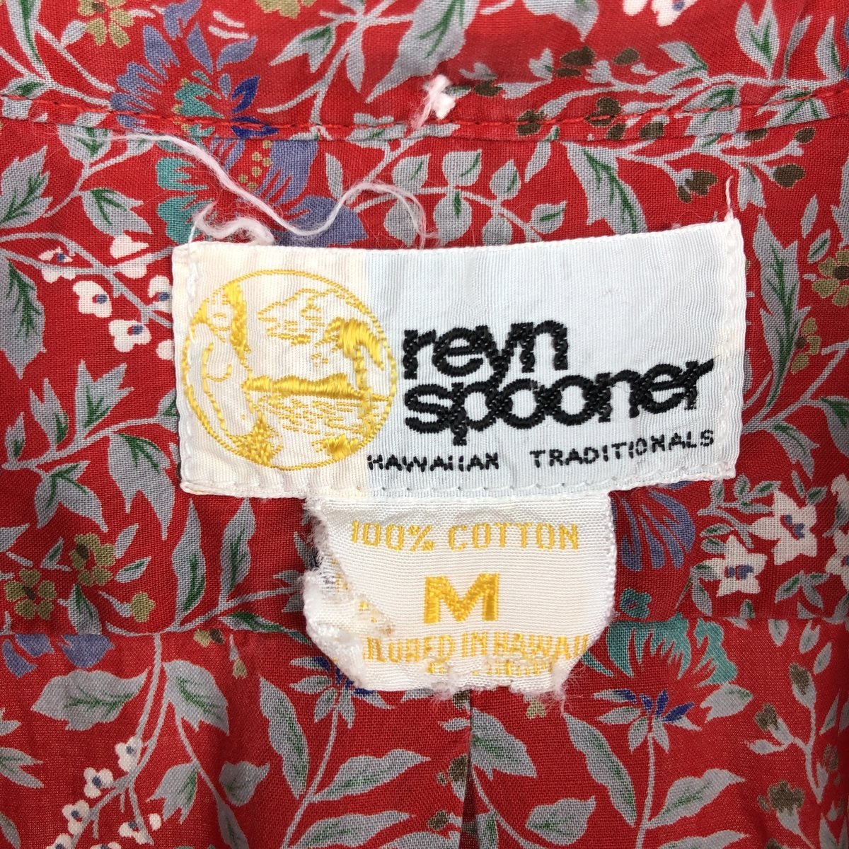 古着 80年代 レインスプーナー REYNSPOONER 金タグ ヌードタグ 総柄 花柄 ボタンダウン ハワイアンアロハシャツ ボックスシャツ ハワイ製 メンズM相当/eaa653116 古着 80年代 レインスプーナー REYNSPOONER 金タグ ヌードタグ 総柄 花