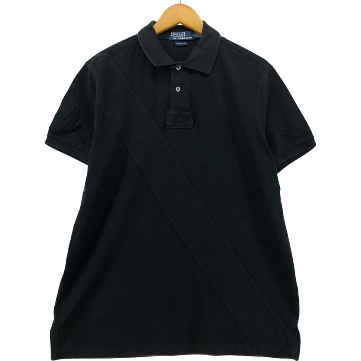 【古着】POLORALPHLAURENビッグポニー半袖ポロシャツ黒×ゴールド S Ralph Lauren - RALPH LAUREN(ラルフローレン) ビッグポニー S/S