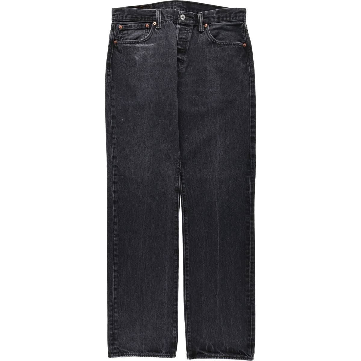古*t様 リーバイス levis 501 ストレートデニム ブラック W34L3 古着 リーバイス Levis 501 ブラックデニム ストレートデニムパンツ