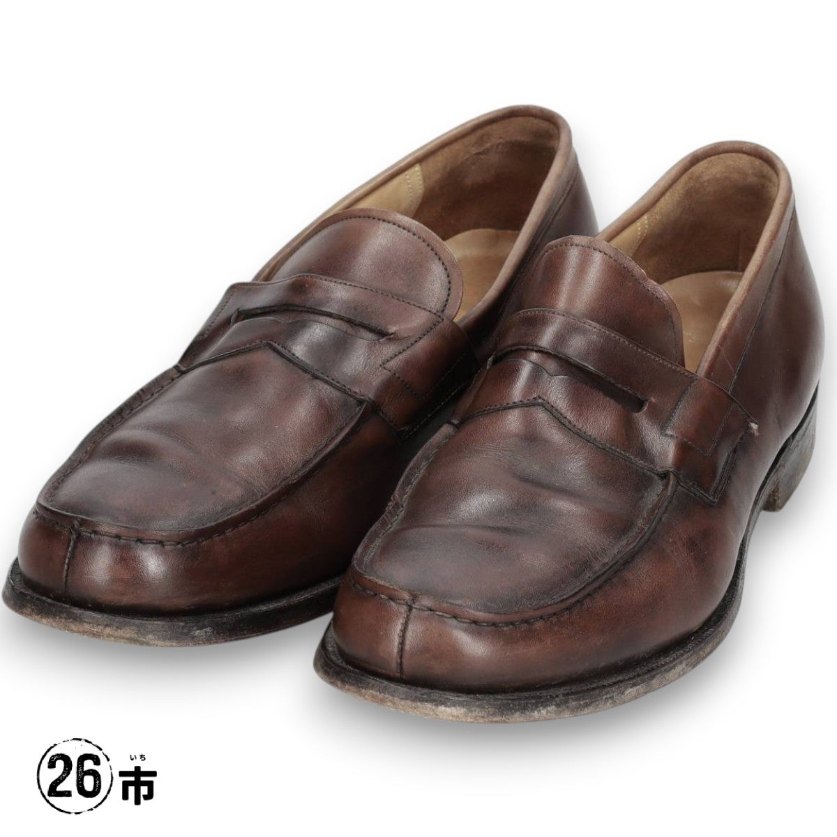 古着 チャーチ CHURCHS ASHLEY 3都市 コインローファー 英国製 85 F