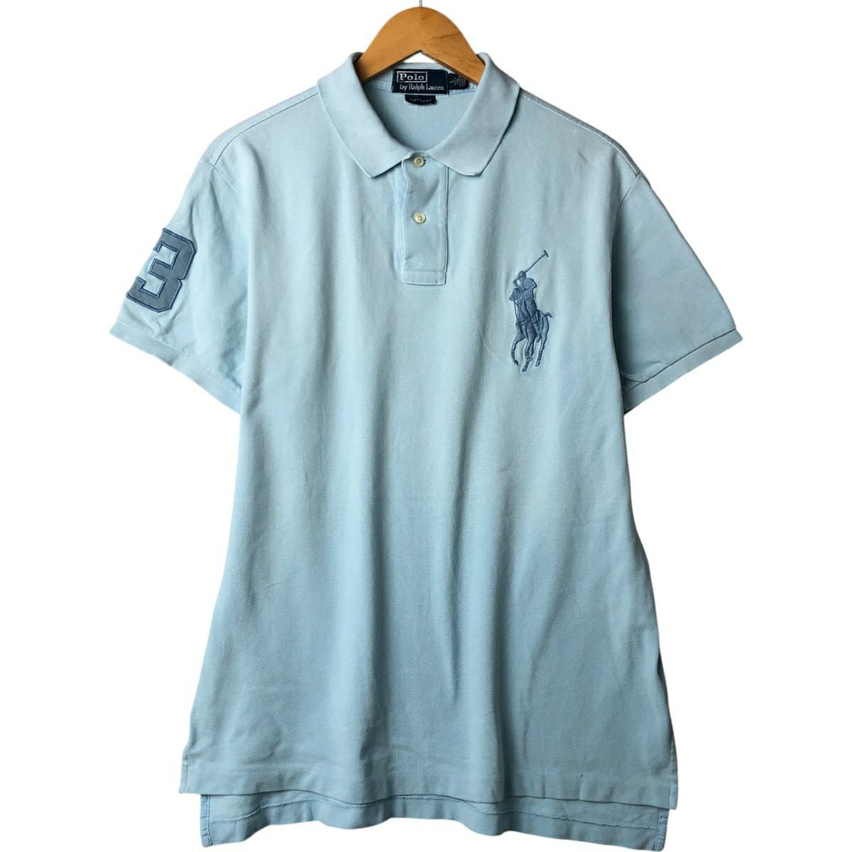Polo Ralph Lauren 水色 コーデュロイ ポロシャツ XS 古着 ラルフローレン Ralph Lauren POLO by Ralph Lauren CUSTOM FIT