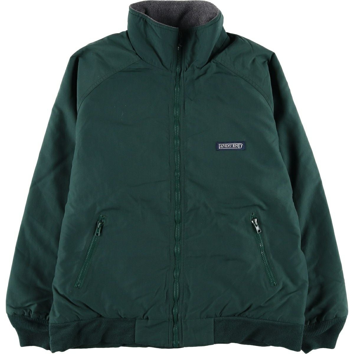 古着 ランズエンド LANDS END 総柄 花柄 ナイロンパーカー レディース
