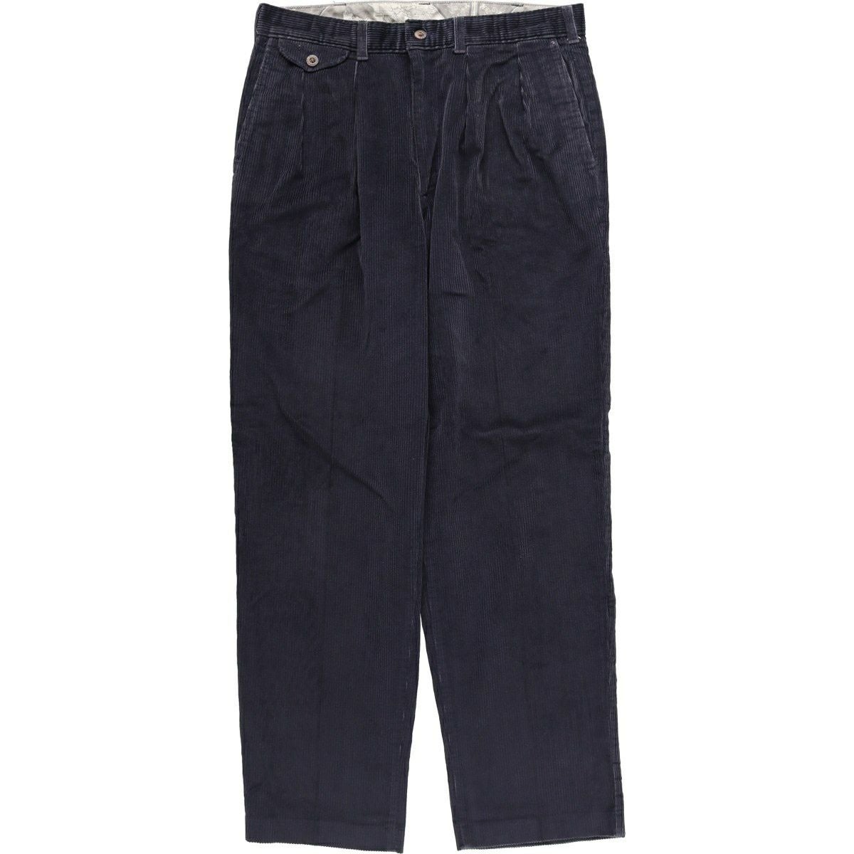 古着 Louis Raphael BRAGGI ツータック コーデュロイパンツ メンズw32