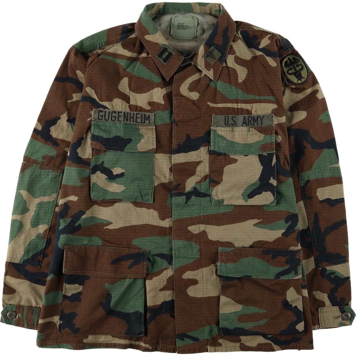 古着 80年代 米軍実品 迷彩柄 ウッドランドカモ リップストップ B.D.U
