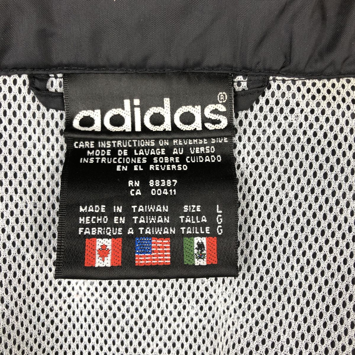 古着 80～90年代 アディダス adidas バックロゴ ナイロンジャケット