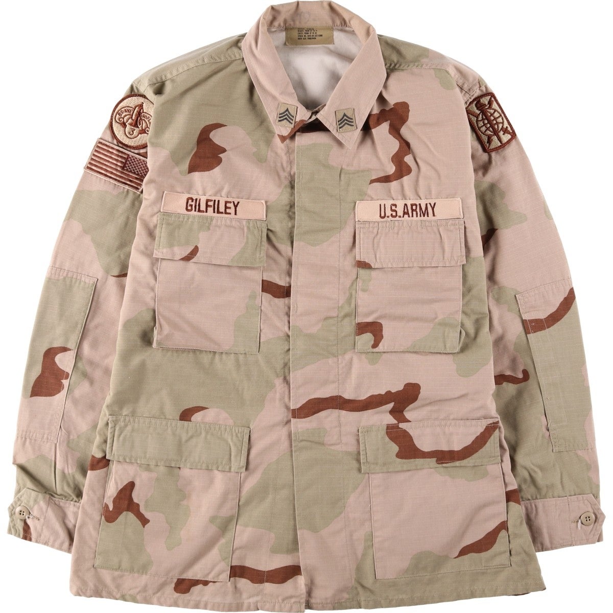古着 00年代 米軍実品 迷彩柄 3C デザートカモ リップストップ B.D.U