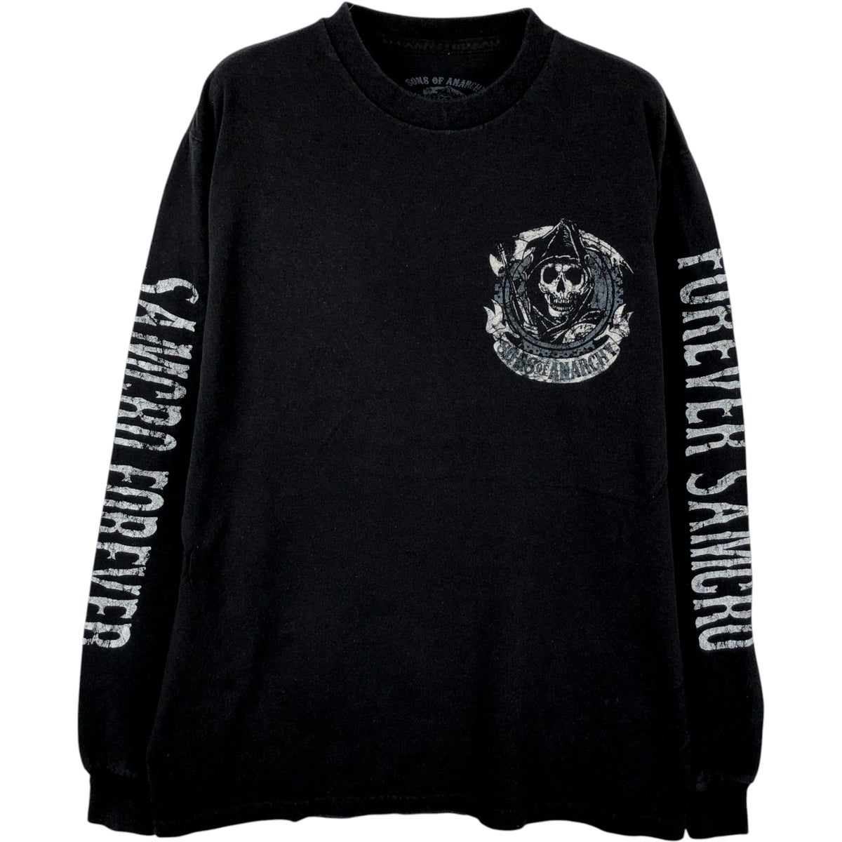古着 ALSTYLE ドクロ柄 スカル柄 ロングTシャツ ロンT メンズXXL相当