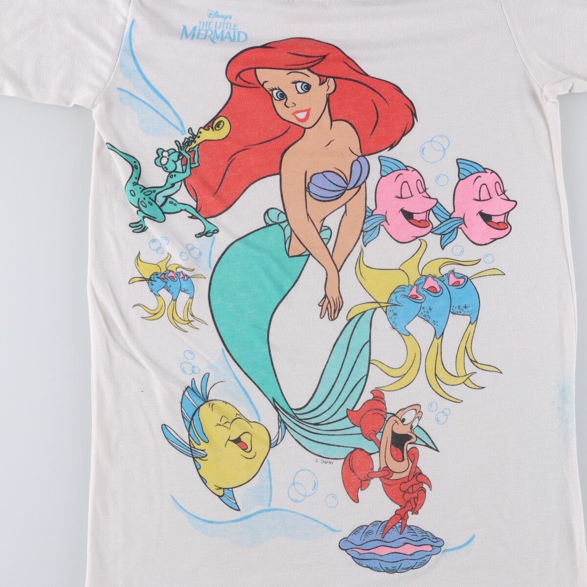 Disney リトルマーメイド アリエル ビンテージ Tシャツ　アメリカ 古着 THE LITTLE MERMAID リトルマーメイド 大判プリント キャラクター