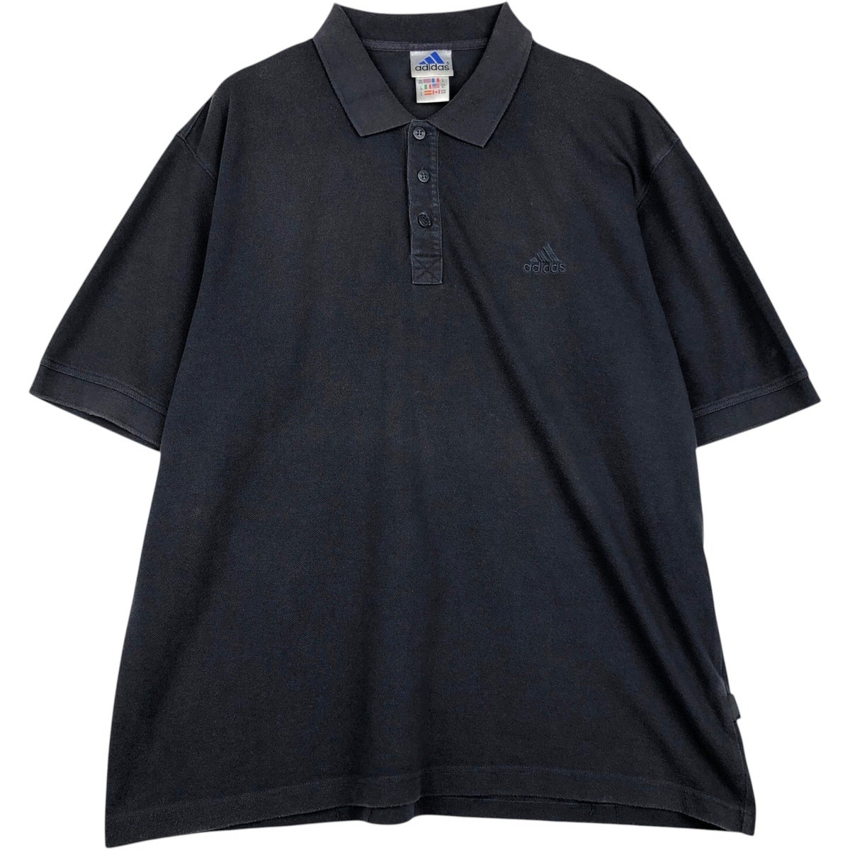 古着 80～90年代 アディダス adidas 長袖 ラガーシャツ メンズM相当