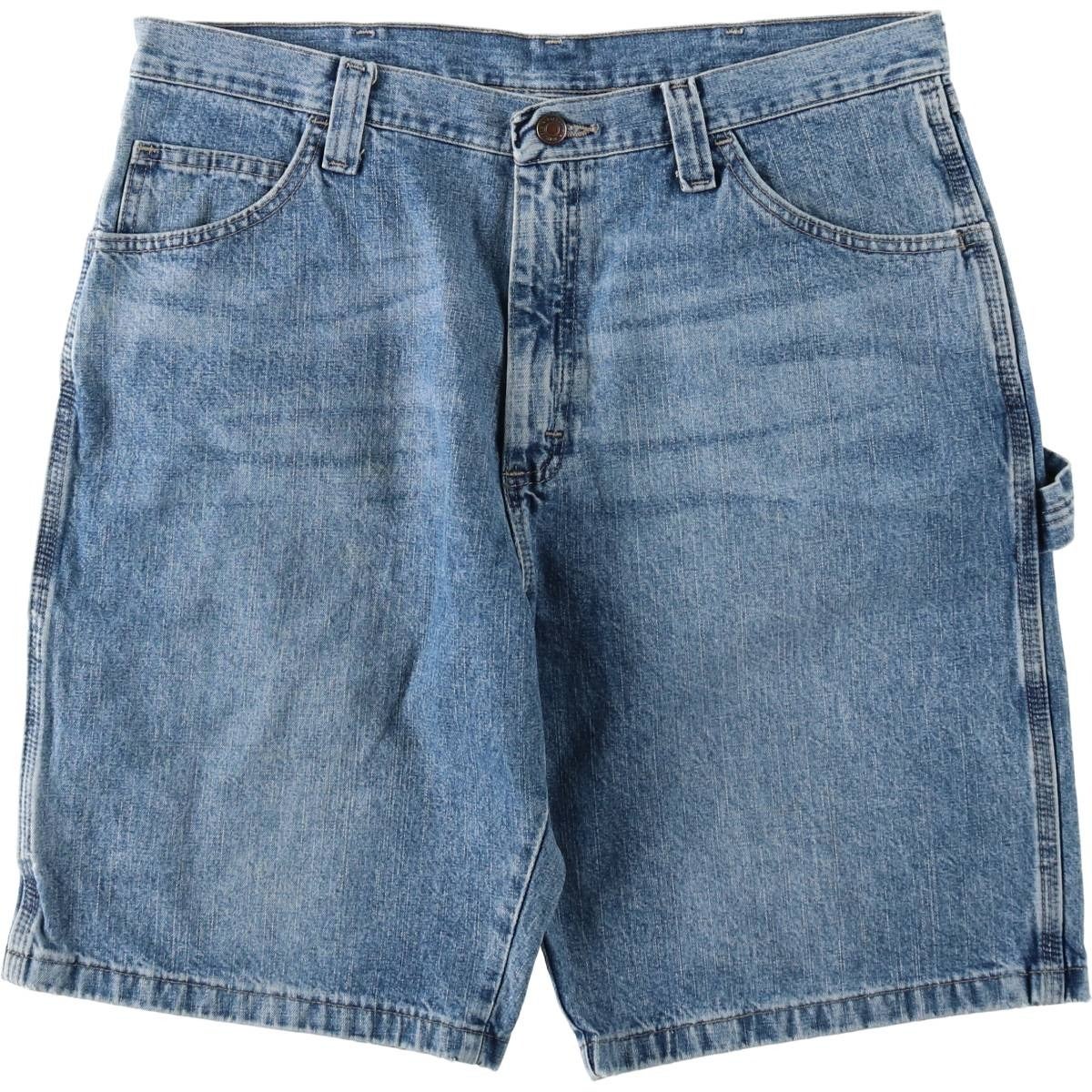古着 ラングラー Wrangler HERO ブラックデニムペインターショーツ