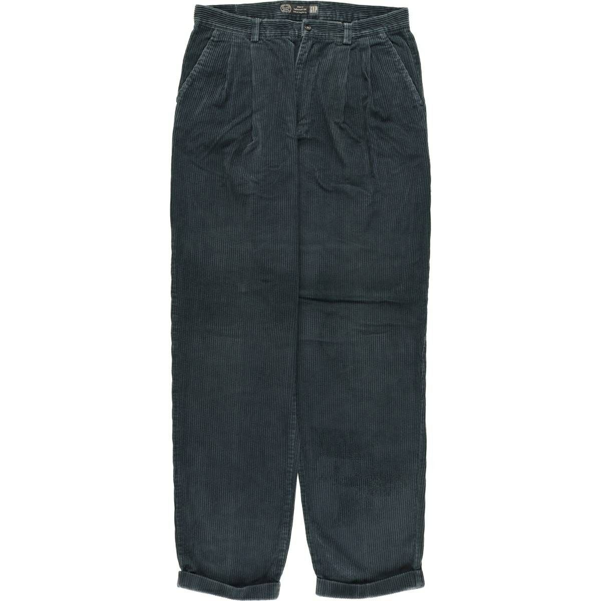 【OldGAP】W33×L30 GAP Blackコーデュロイパンツ 古着 90年代 ギャップ GAP RELAXED FIT オールドギャップ 太畝