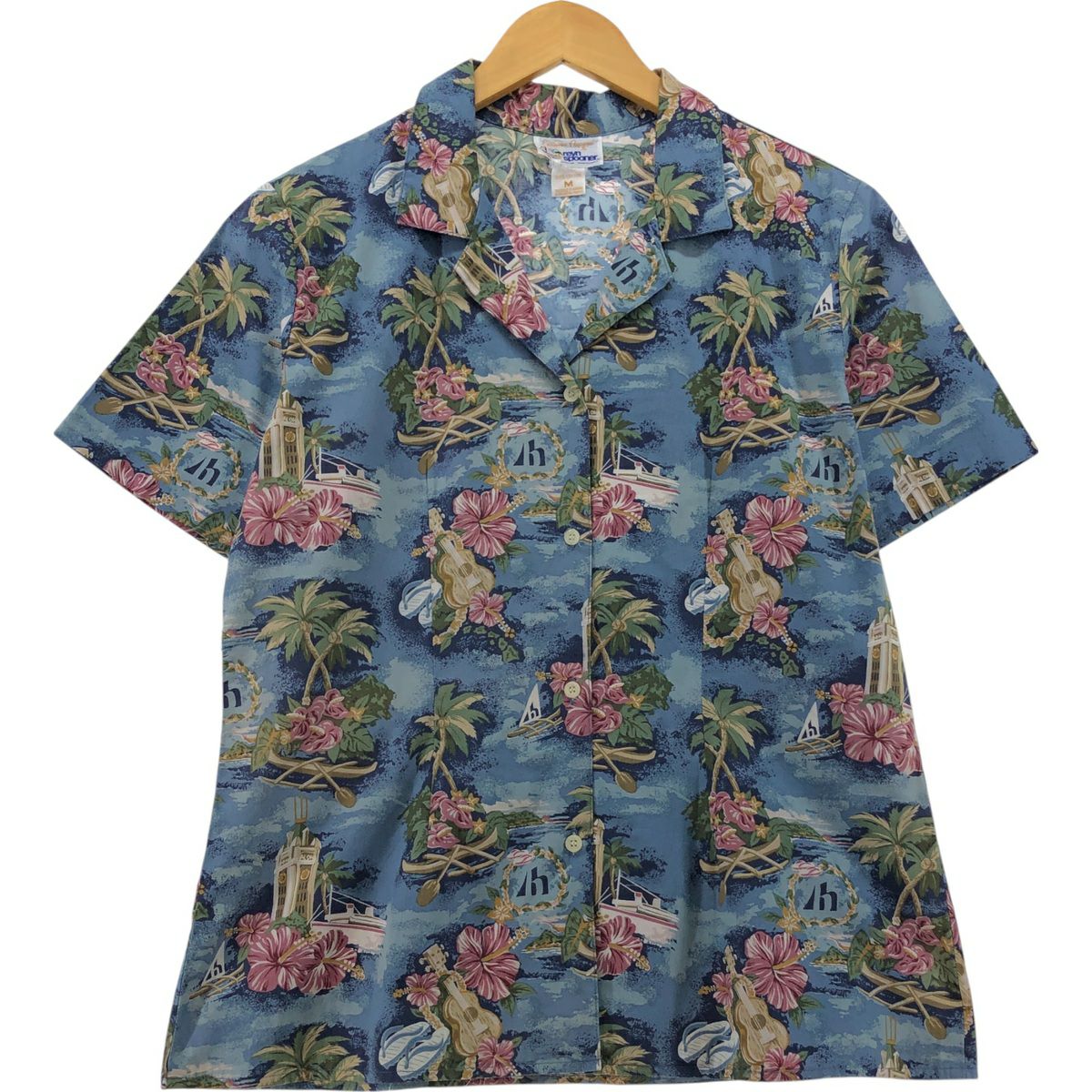 古着 レインスプーナー REYNSPOONER MELE KALIKIMAKA クリスマス限定モデル 総柄 オープンカラー ハワイアンアロハシャツ レディースM相当 /eaa577902 古着 レインスプーナー REYNSPOONER MELE KALIKIMAKA クリスマス限定