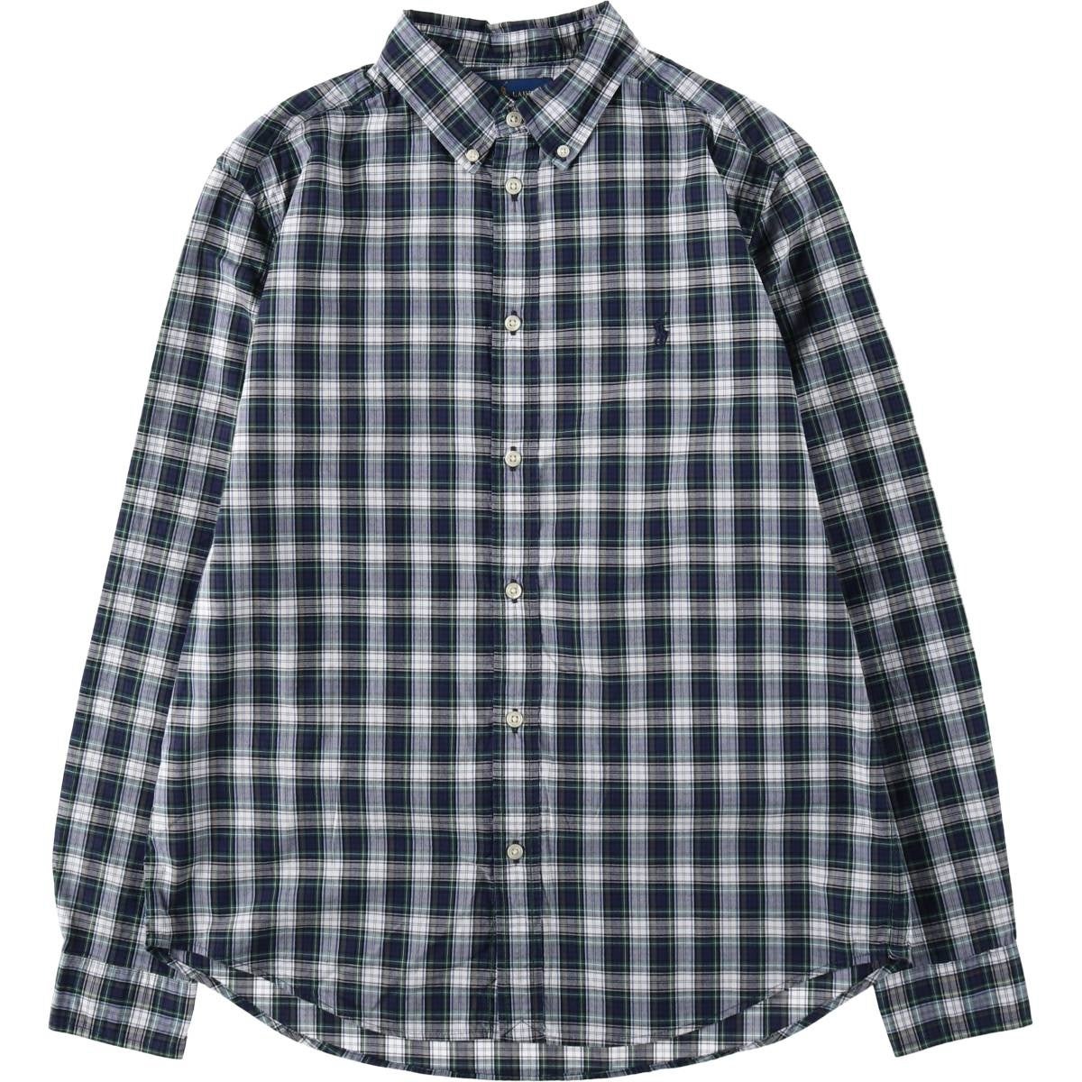 古着 ラルフローレン Ralph Lauren 長袖 ボタンダウンチェックシャツ