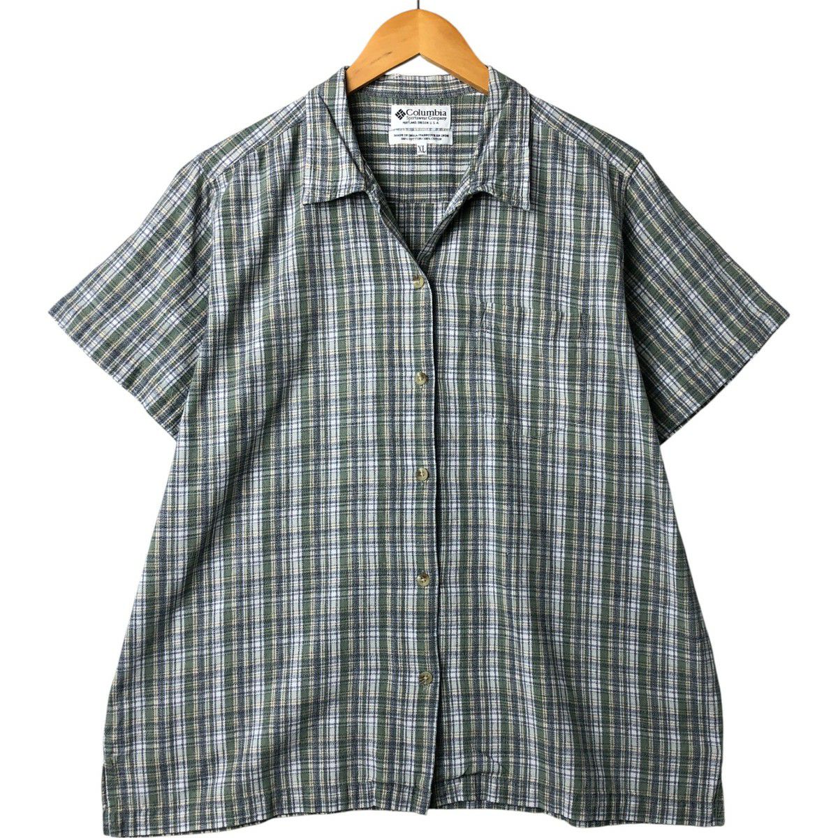 古着 00年代 モッシモ MOSSIMO リップストップ 半袖 オープンカラー