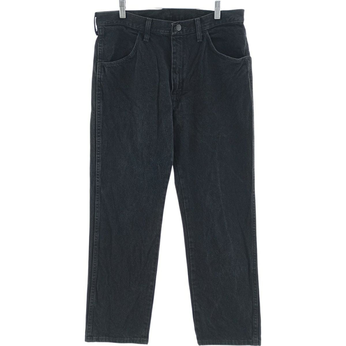 古着 ラスラー RUSTLER ブラックデニム ストレートデニムパンツ メンズw35相当/eaa404748 古着 ラスラー RUSTLER ブラックデニム ストレートデニムパンツ メンズ