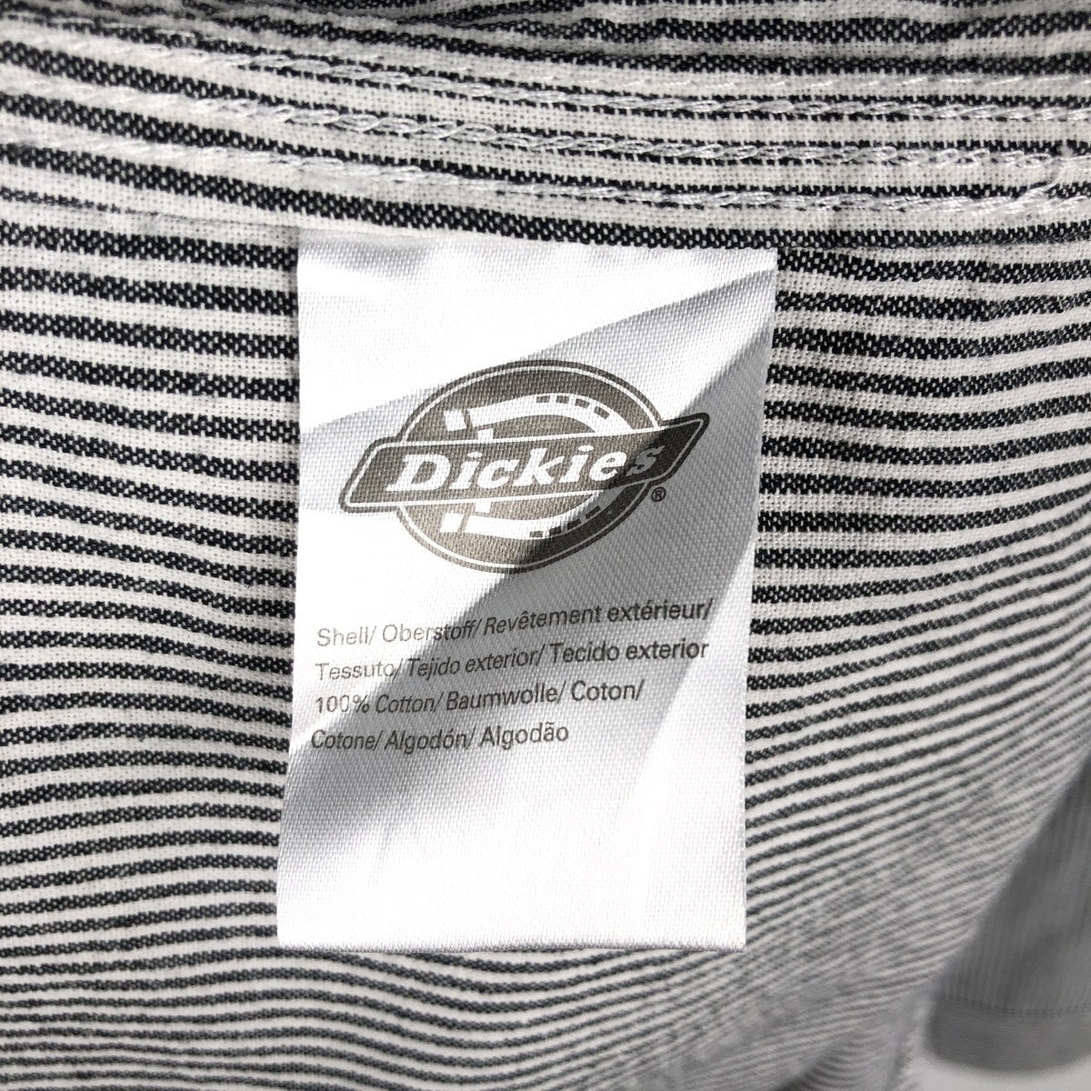 古着 ステューシー STUSSY Dickies 長袖 コットンストライプシャツ