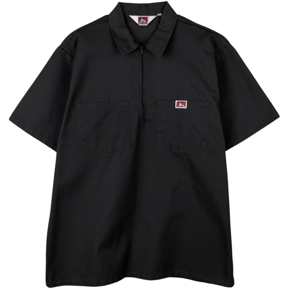 古着 90年代 ベンデイビス BEN DAVIS ハーフジップ 半袖 ワークシャツ