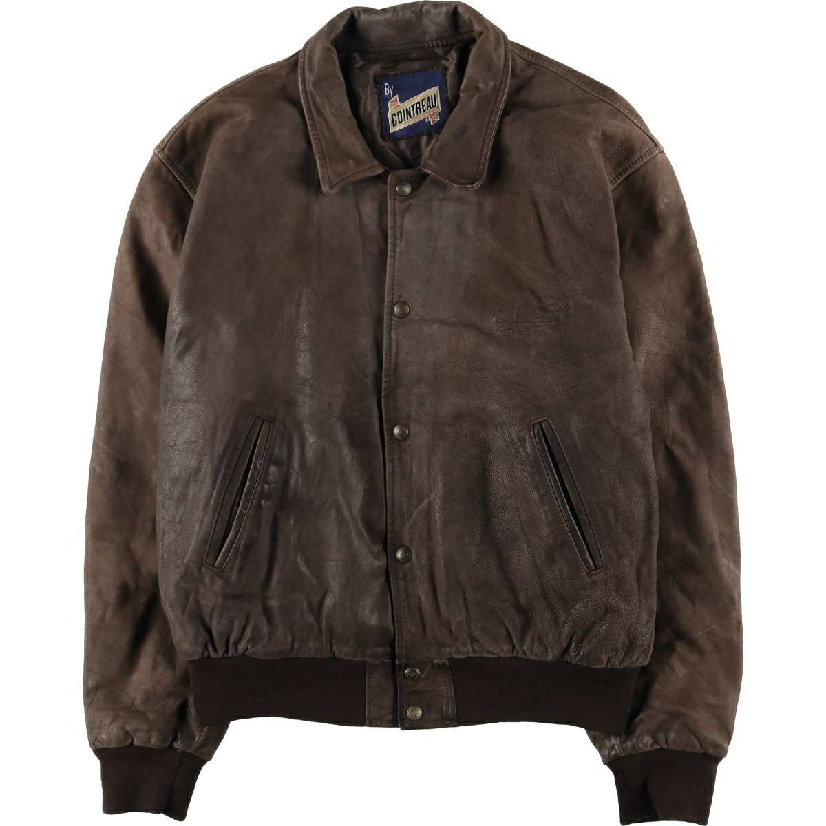 古着 Japa le cuir A-2タイプ 中綿入り レザーフライトジャケット