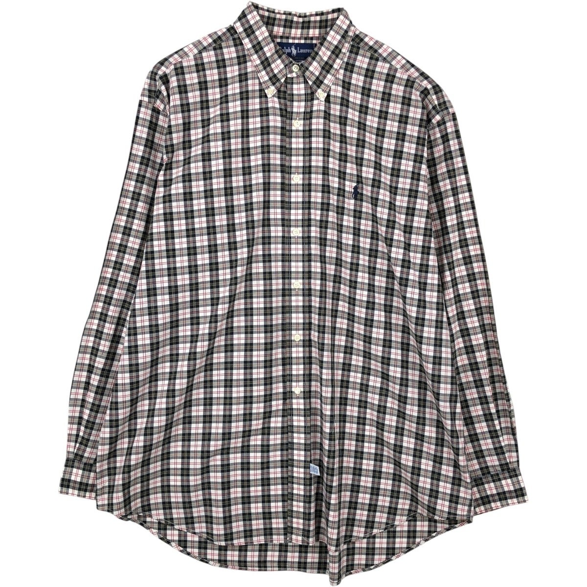 古着 ラルフローレン Ralph Lauren 長袖 ボタンダウンチェックシャツ