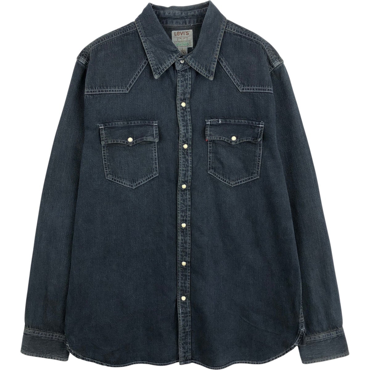 古着 リーバイス Levi's AUTHENTIC JEANSWEAR 長袖 デニムウエスタンシャツ メンズL相当/eaa643311 古着 リーバイス Levis AUTHENTIC JEANSWEAR 長袖 デニムウエスタン