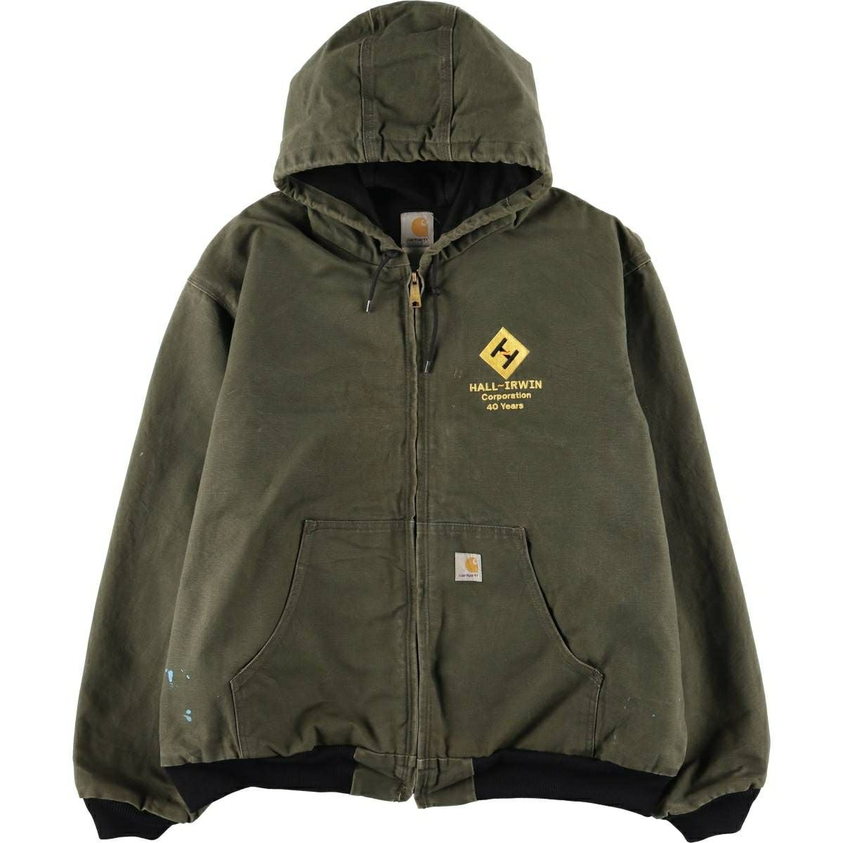 古着 カーハート Carhartt アクティブジャケット ダックフルジップ