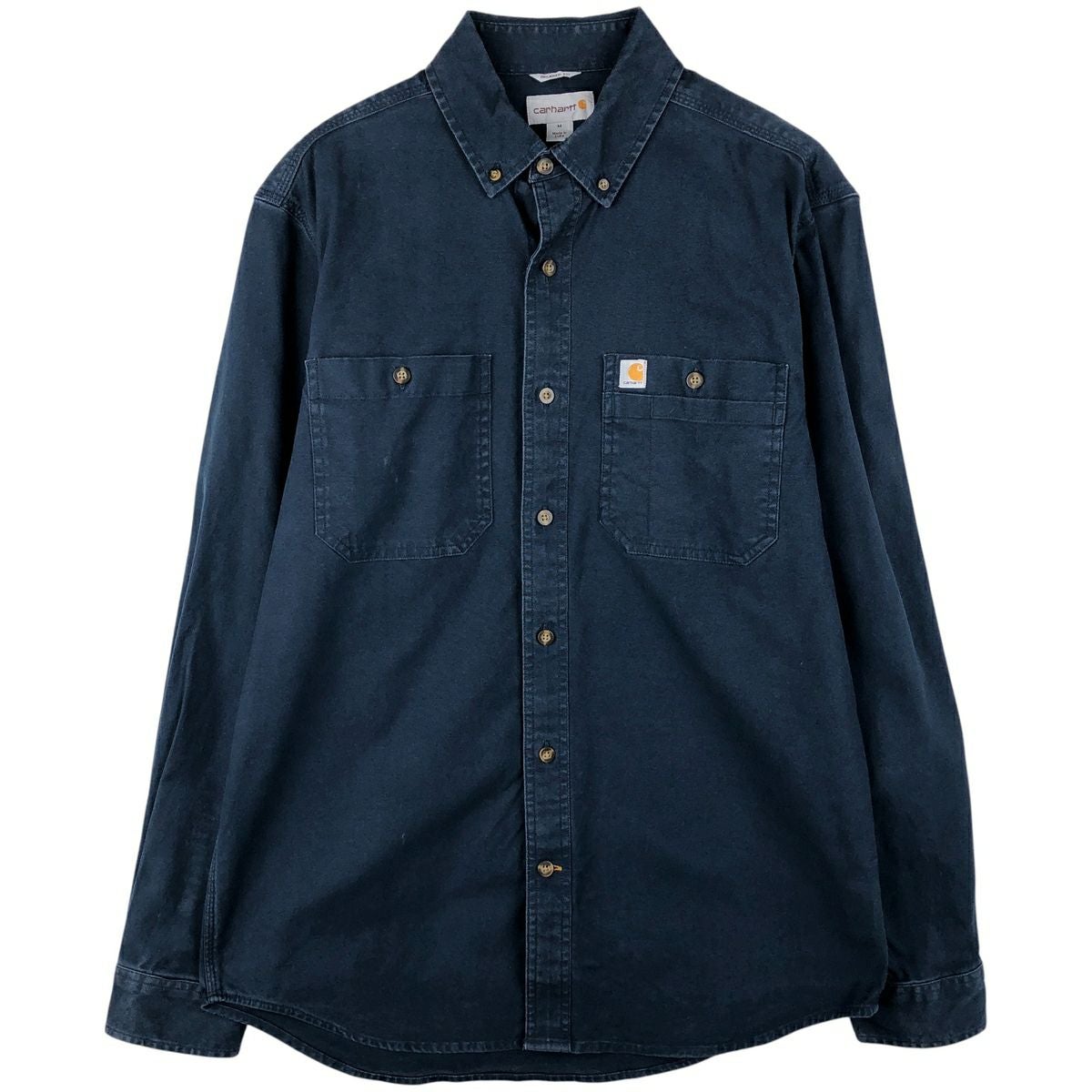 古着 カーハート Carhartt 長袖 デニム ウエスタンシャツ メンズM相当