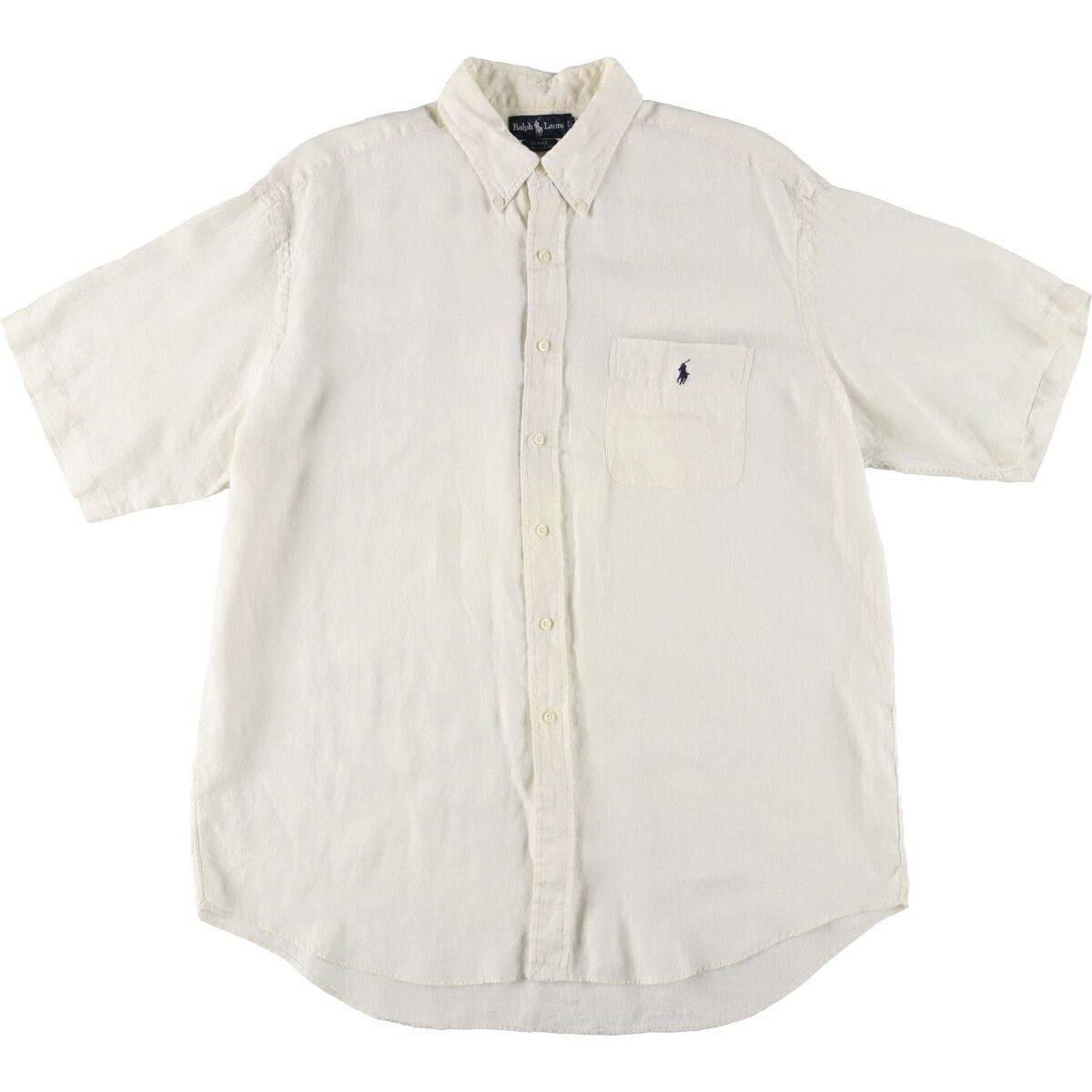 古着 ラルフローレン Ralph Lauren BLAIRE 半袖 リネン ボタンダウン