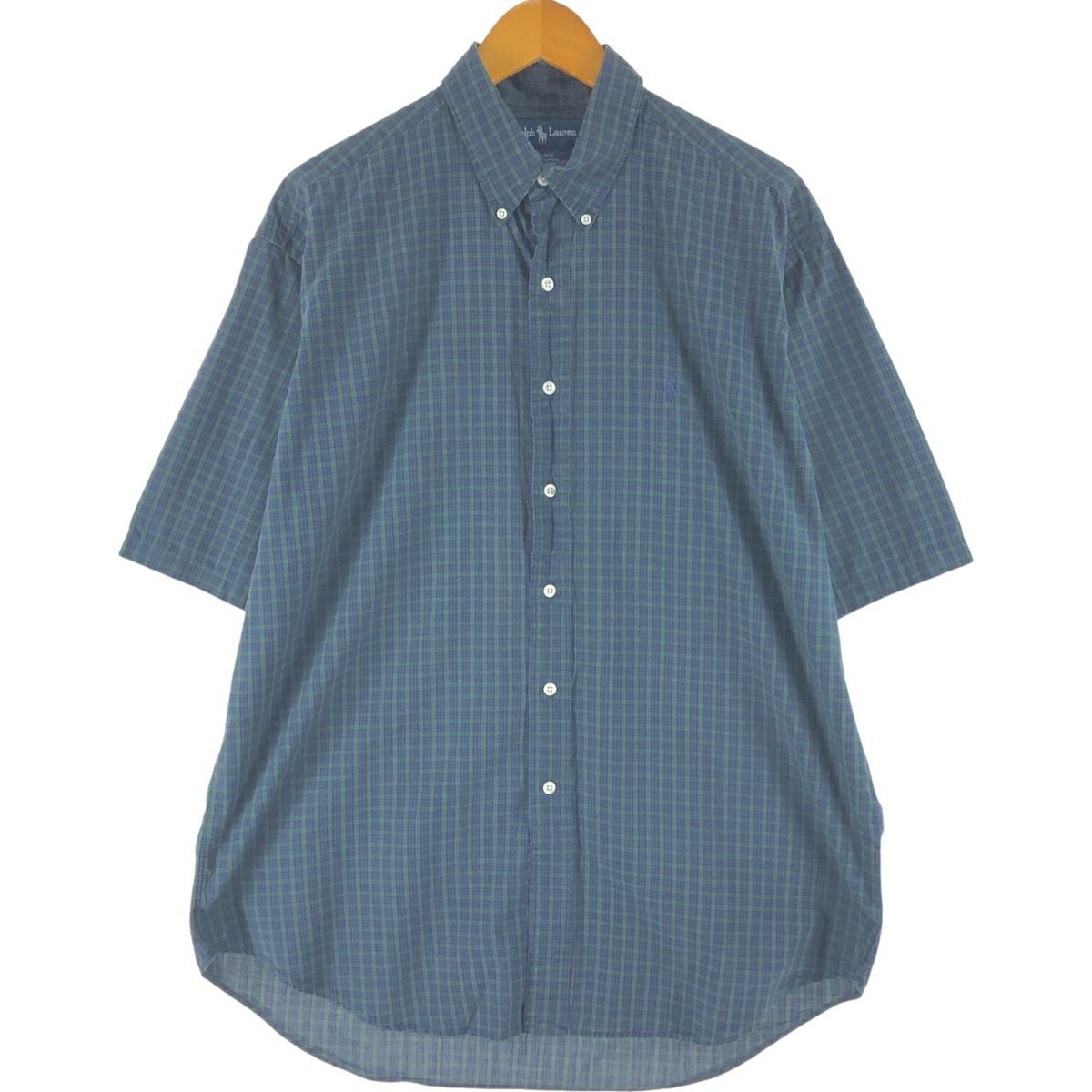 古着 ラルフローレン Ralph Lauren BLAKE 半袖 ボタンダウン チェック