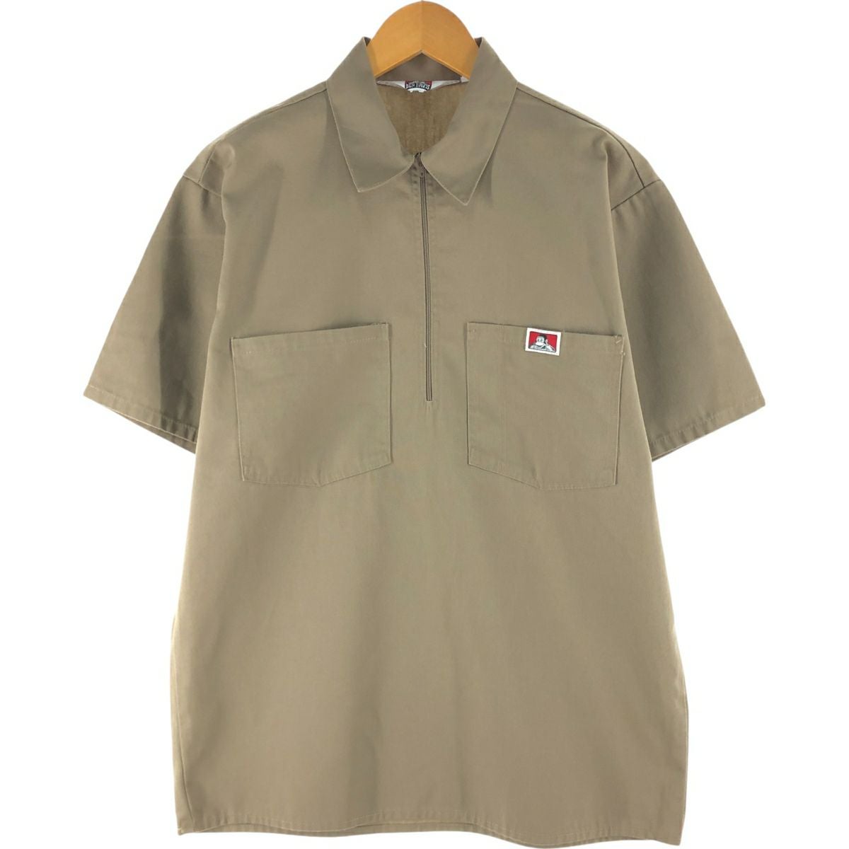 古着 90年代 ベンデイビス BEN DAVIS ハーフジップ プルオーバー 半袖