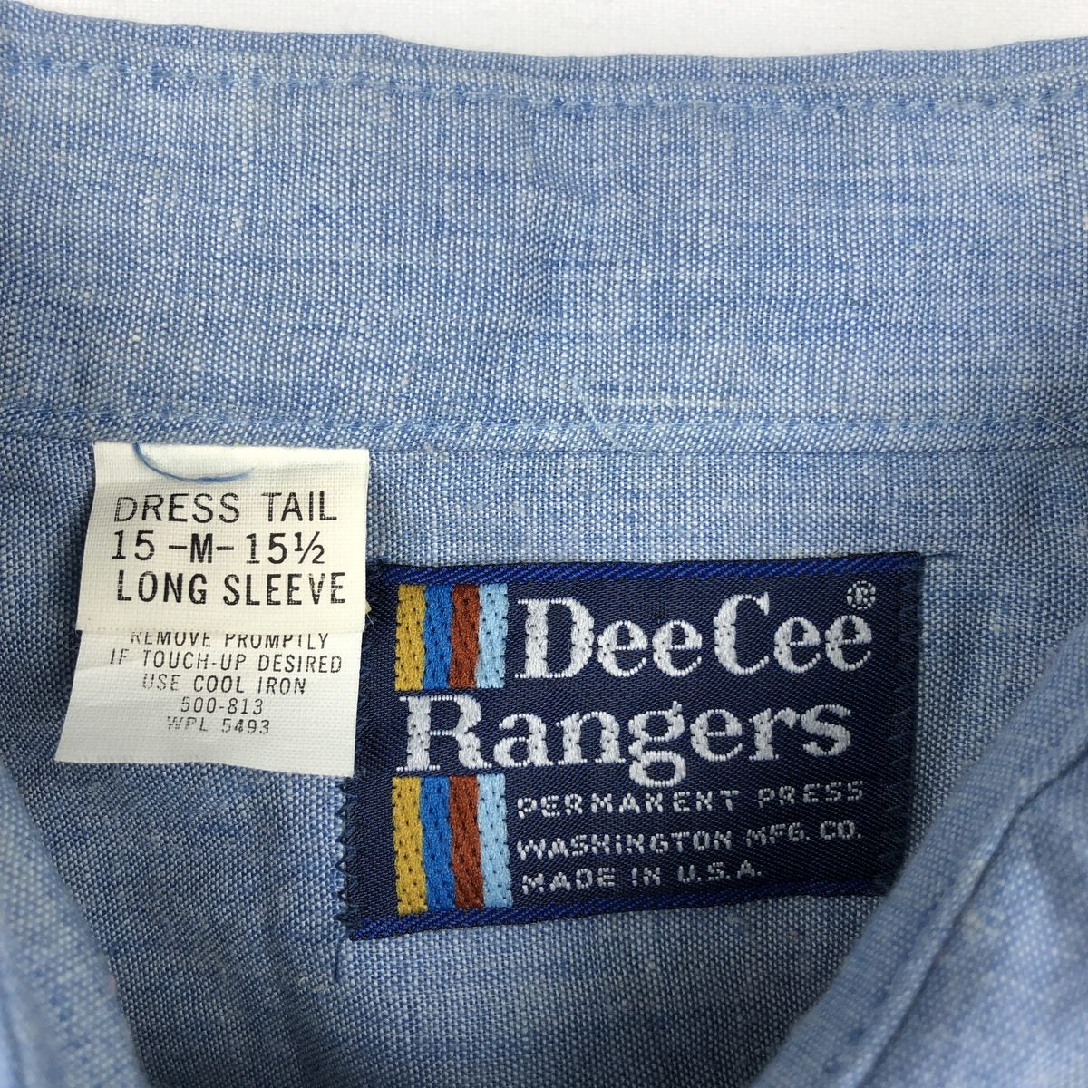 古着 70～80年代 DEE CEE Rangers シャンブレー 長袖 ウエスタンシャツ