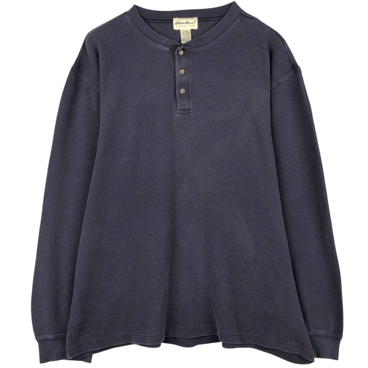古着 90年代 エディーバウアー Eddie Bauer 黒タグ ヘンリーネック