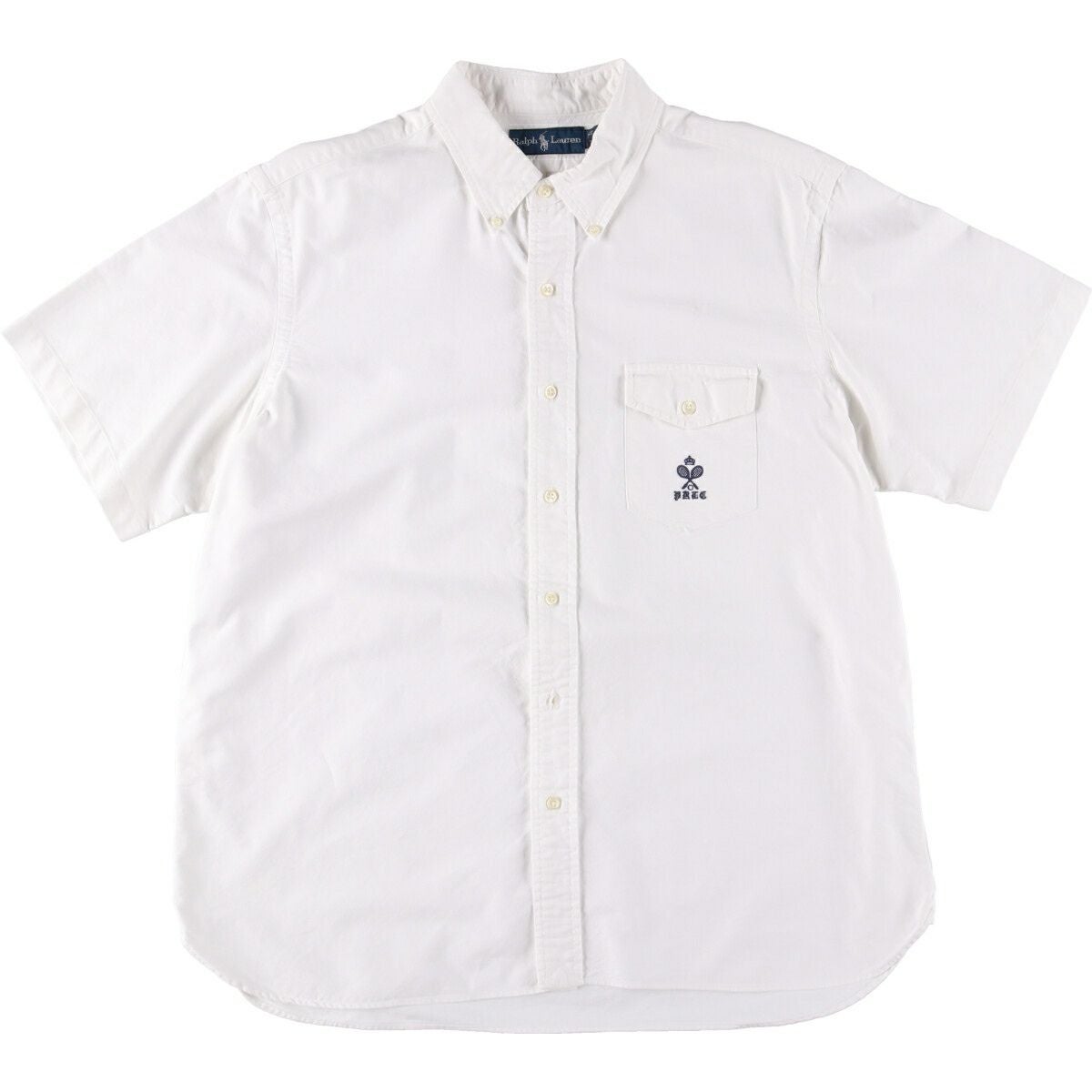 古着 ラルフローレン Ralph Lauren BLAIRE 半袖 リネン ボタンダウン
