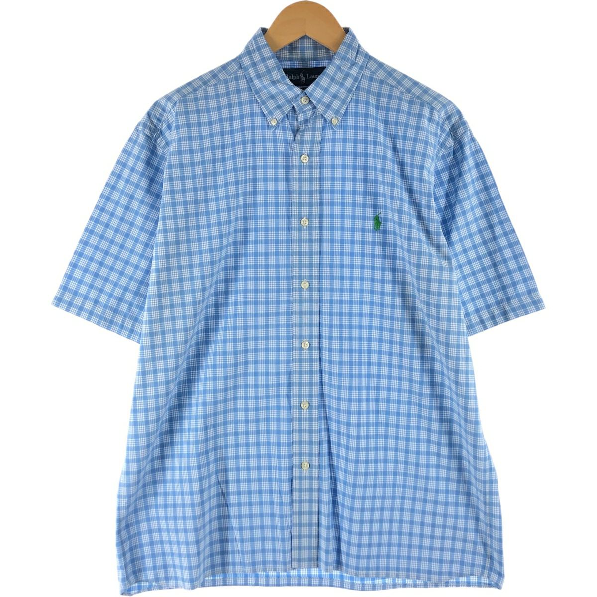 古着 ラルフローレン Ralph Lauren SLIM FIT STRETCH OXFORD ギンガムチェック 長袖 ボタンダウンチェックシャツ メンズXS相当 /eaa533453 古着 ラルフローレン Ralph Lauren SLIM FIT STRETCH OXFORD ギンガム