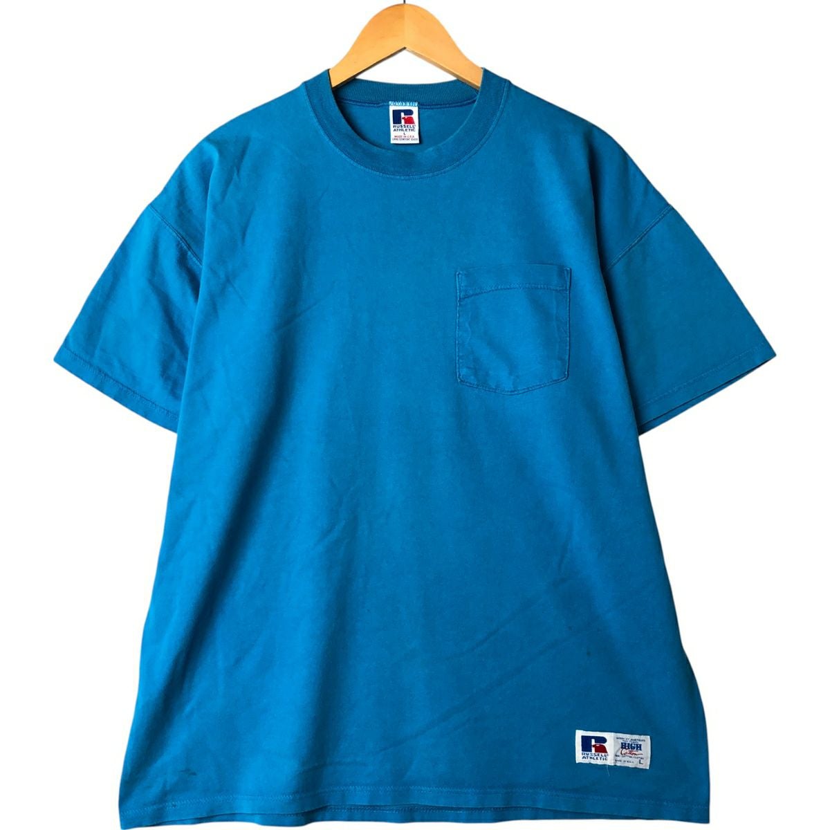 古着 90年代 ラッセル Russell ATHLETIC 無地ポケットTシャツ USA製