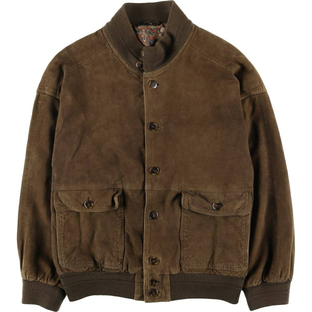 古着 MADDOX バルスタージャケット スエードレザーブルゾン メンズL