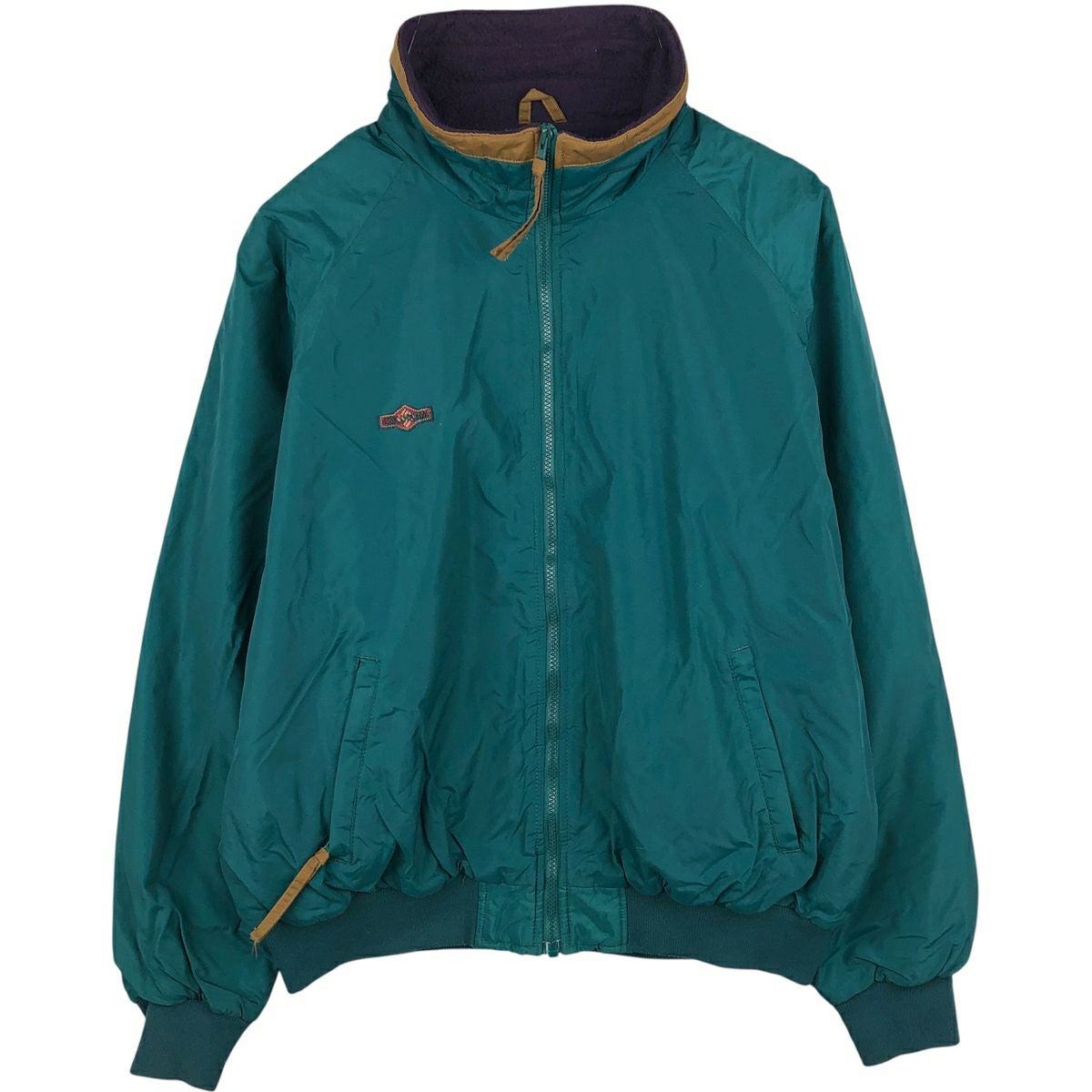 古着 90年代 コロンビア Columbia 白タグ 総柄 ハーフジップ フリース