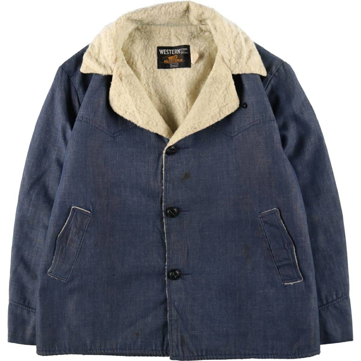 古着 70年代 シアーズ Sears WESTERN OUTDOOR バットダイ デニムボア