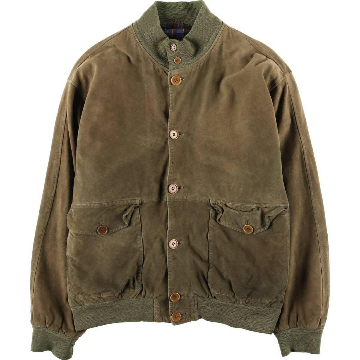 古着 HI-BUXTER スエードレザーブルゾン メンズM相当 ヴィンテージ