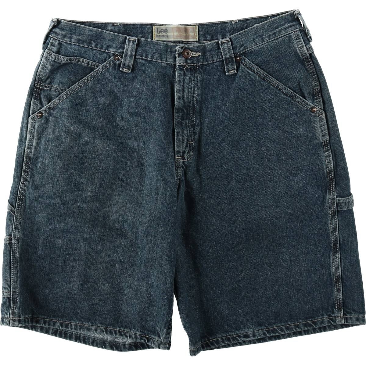 古着 リー Lee ブラックデニムショーツ ショートパンツ メンズw34相当