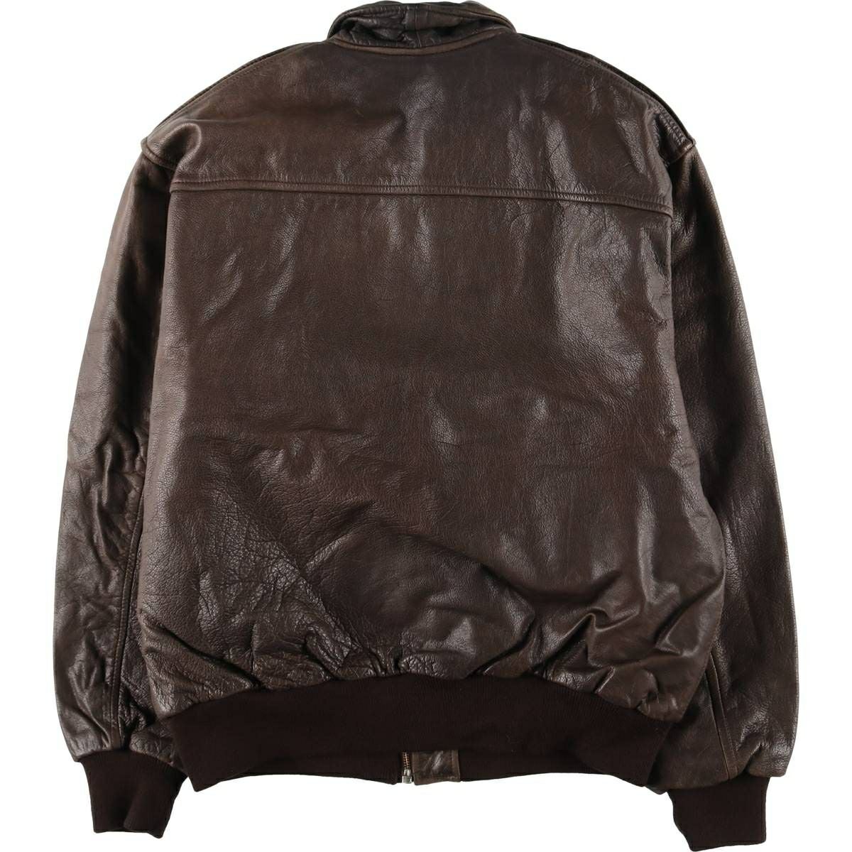 古着 シェビニオン CHEVIGNON レザーフライトジャケット メンズL相当