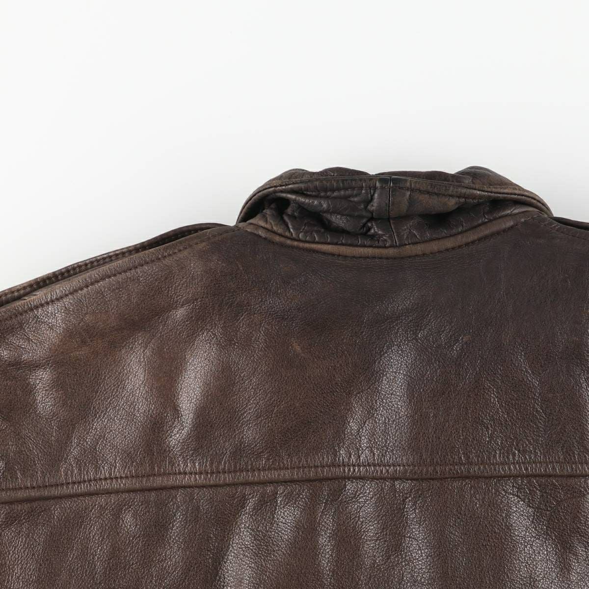 古着 シェビニオン CHEVIGNON レザーフライトジャケット メンズL相当