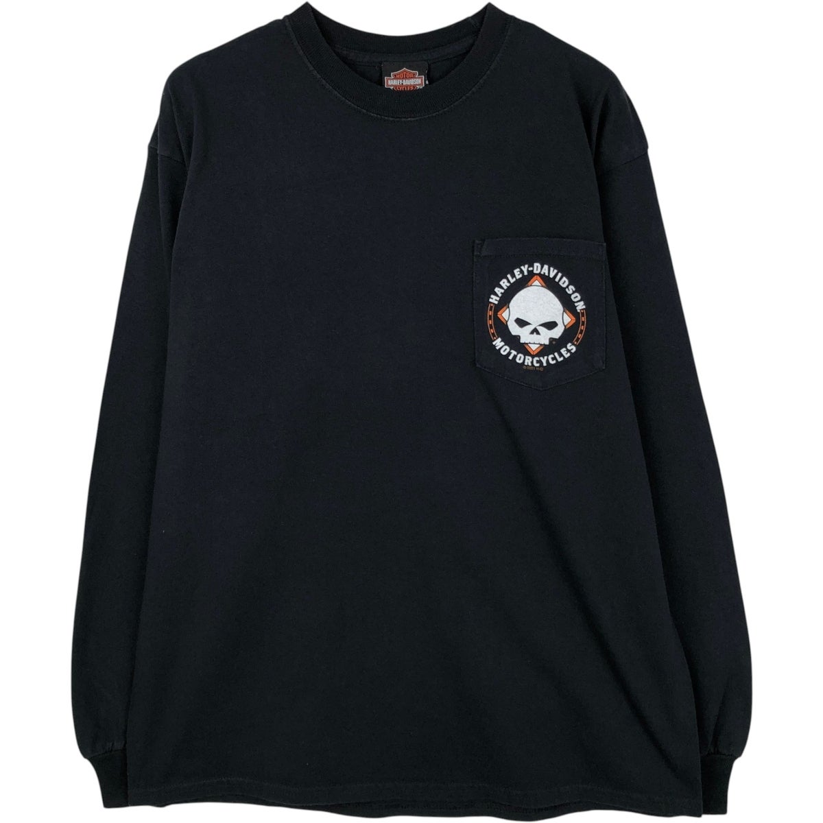古着 ハーレーダビッドソン Harley-Davidson ドクロ柄 スカル柄