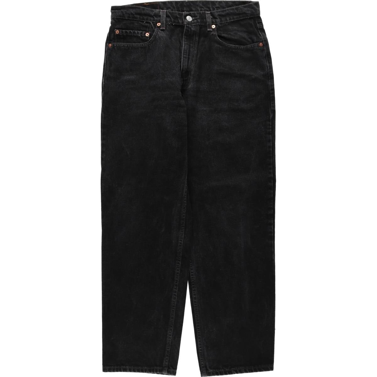 古着 90年代 リーバイス Levi's 550 RELAXED FIT ブラックデニム テーパードデニムパンツ USA製 メンズw33相当 ヴィンテージ /evb031144 古着 90年代 リーバイス Levis 550 RELAXED FIT ブラックデニム