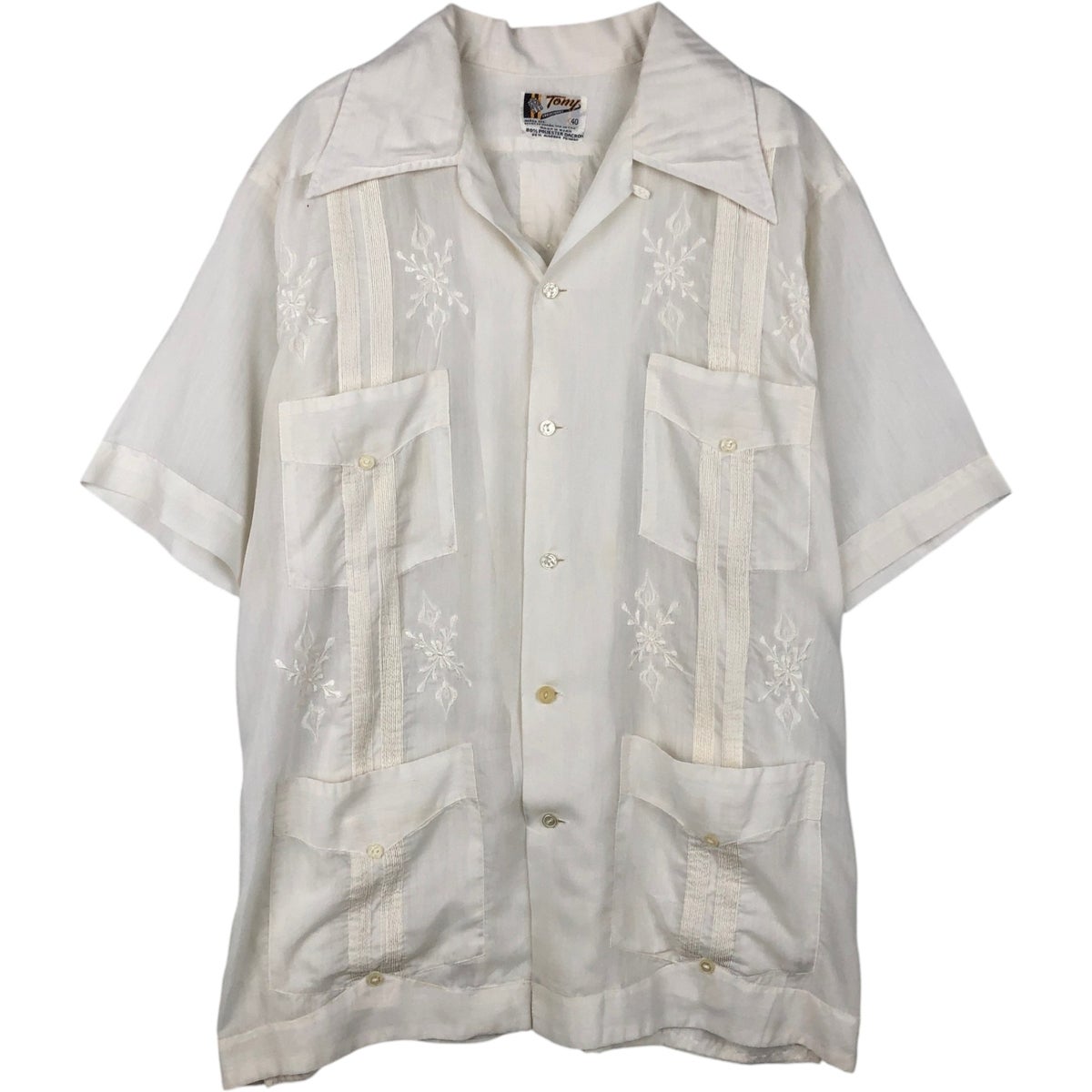 古着 ～90年代 Guayaberas Autenticas 半袖 オープンカラー メキシカン