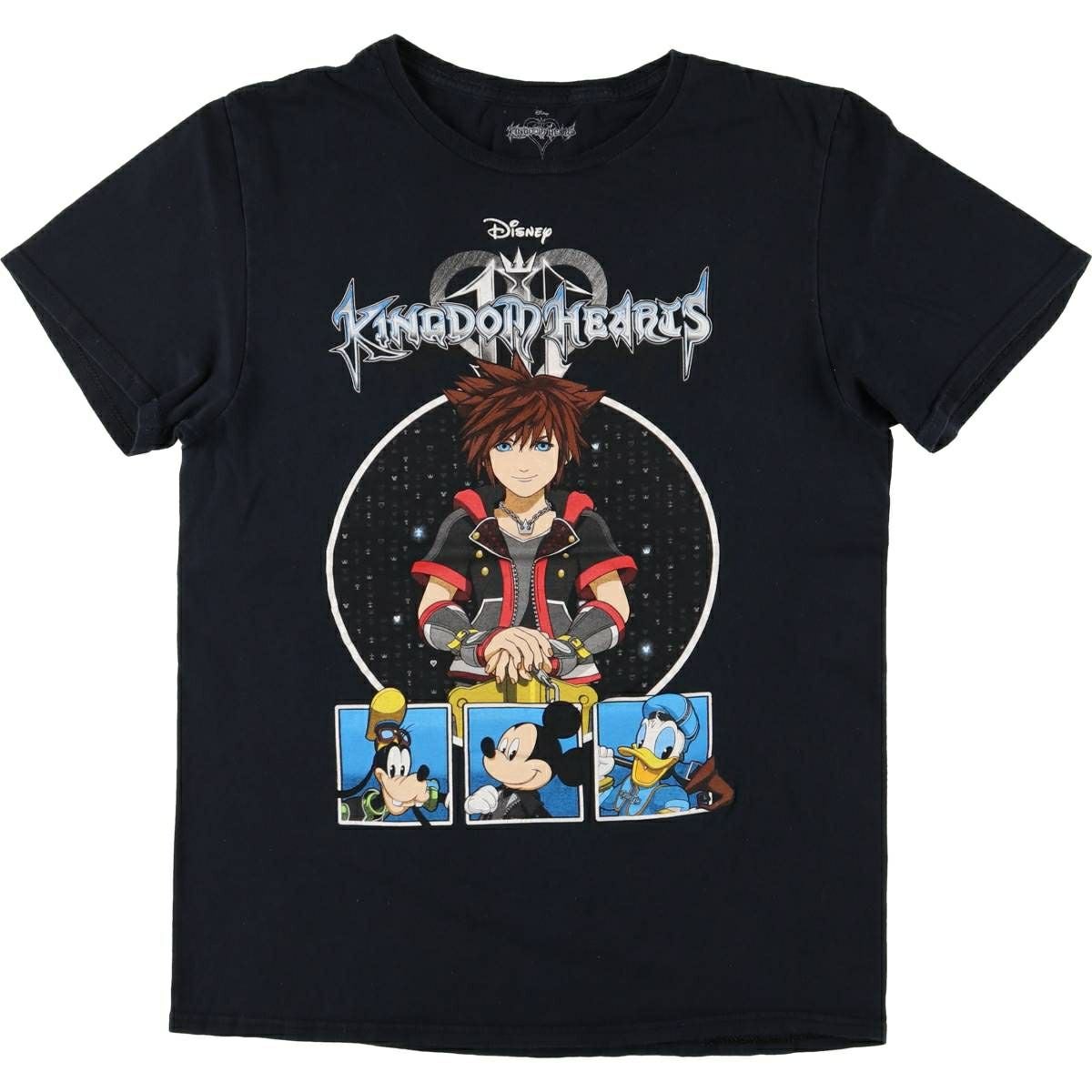 古着 KINGDOM HEARTS キングダムハーツ アニメ キャラクタープリントT