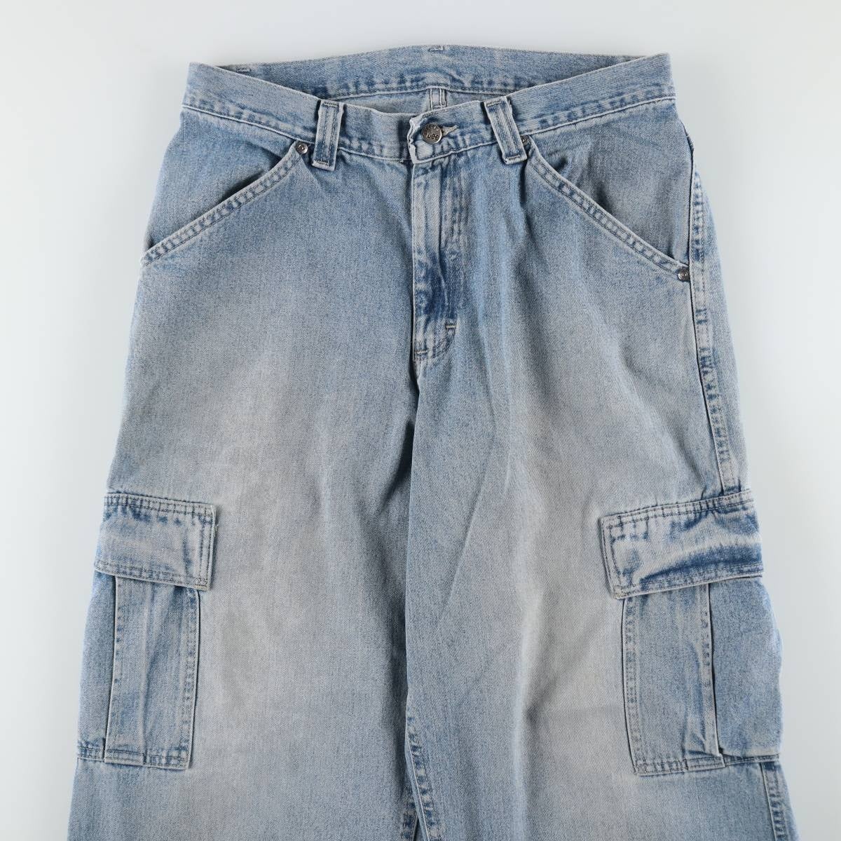 古着 リー Lee DUNGAREES デニム カーゴパンツ メンズw32相当